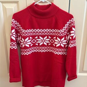 Red and White Snowflake Sweater